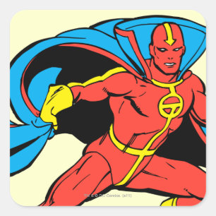 Red Tornado Cape Pose Square Sticker