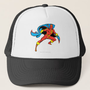 Red Tornado Cape Pose Trucker Hat