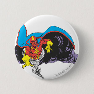 Red Tornado Emerges 6 Cm Round Badge