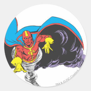 Red Tornado Emerges Classic Round Sticker