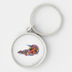 Red Tornado In Wind Motion Key Ring