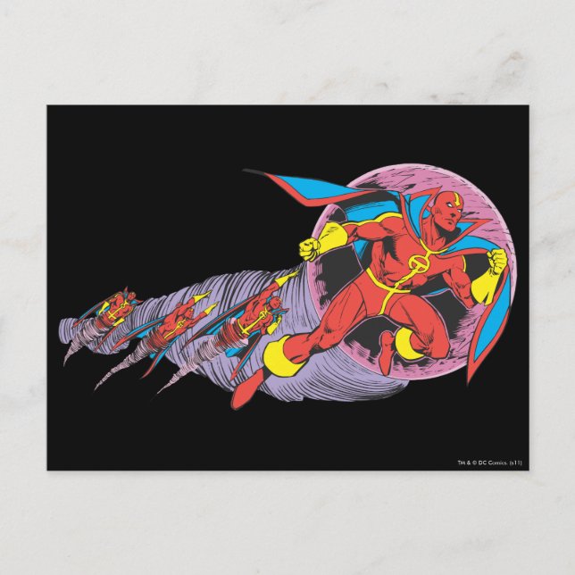 Red Tornado In Wind Motion Postcard (Front)