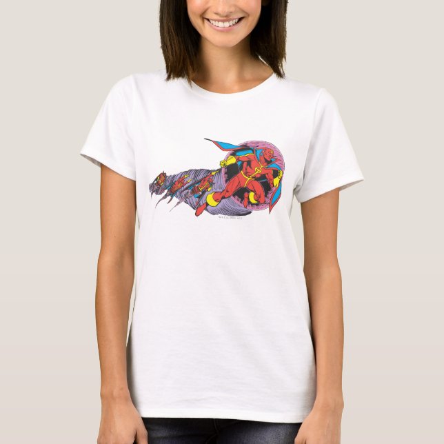 Red Tornado In Wind Motion T-Shirt (Front)