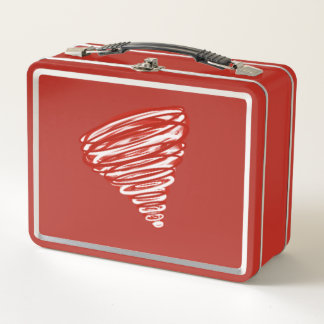 Red Tornado Metal Lunch Box