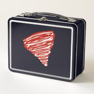 Red Tornado Metal Lunch Box