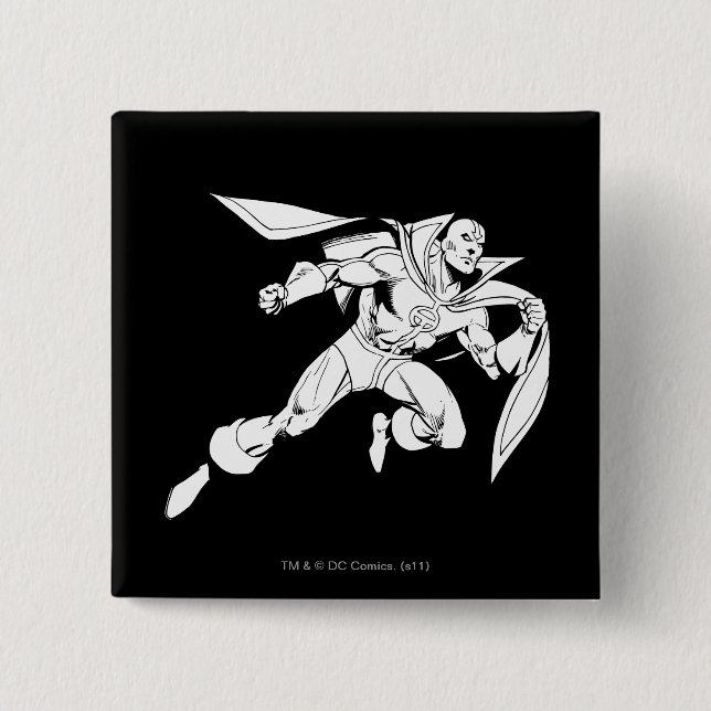 Red Tornado Outline 15 Cm Square Badge (Front)