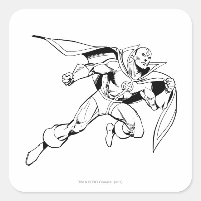 Red Tornado Outline Square Sticker (Front)
