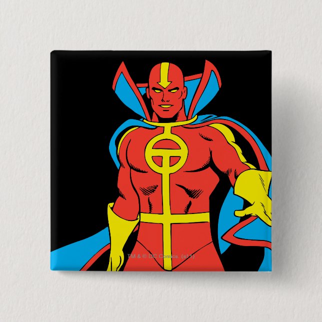Red Tornado Pose 15 Cm Square Badge (Front)