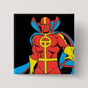 Red Tornado Pose 15 Cm Square Badge