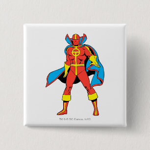 Red Tornado Pose 15 Cm Square Badge