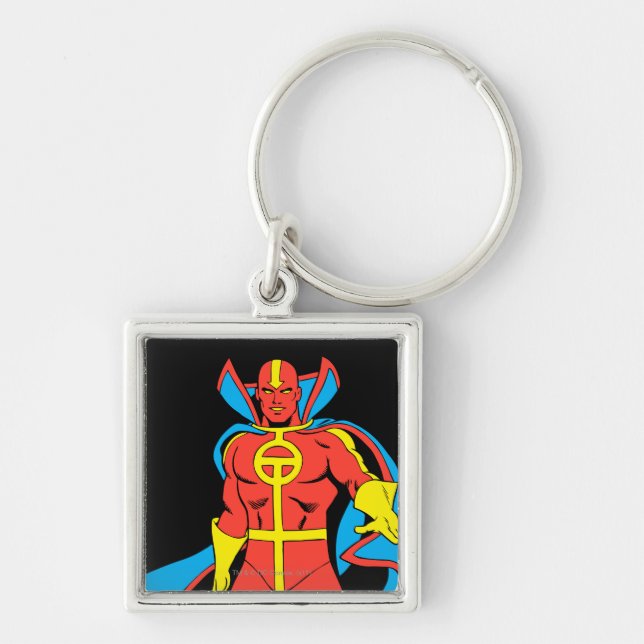Red Tornado Pose Key Ring (Front)