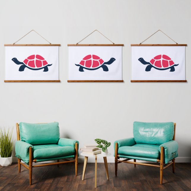 Red Tortoise Hanging Tapestry (Living Room)