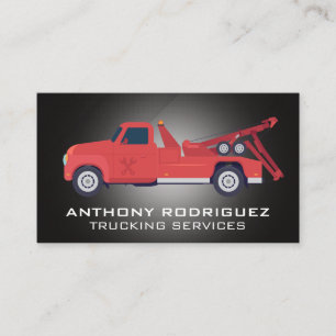 Red Tow Truck Auto Services Business Card