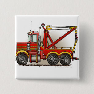 Red Tow Truck Wrecker Pins