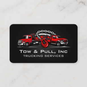 Red Tow Trucks Auto Services Business Card