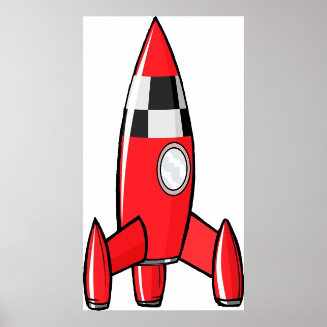 Red Toy Rocket Poster (Front)
