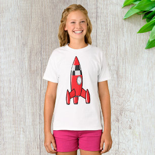 Red Toy Rocket Ship Vintage Sci-Fi Space T-Shirt