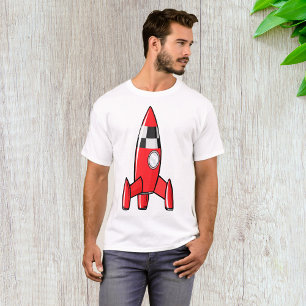 Red Toy Rocket Ship Vintage Sci-Fi Space T-Shirt