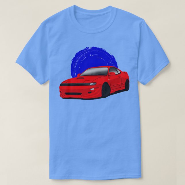 Red Toyota Celica Gts St185 T-Shirt (Design Front)