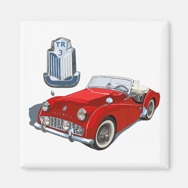Red TR3 Magnet (Front)