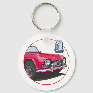 Red TR4 Key Ring