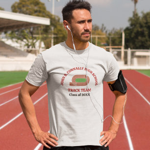 Red Track Team Customised Runner T-Shirt
