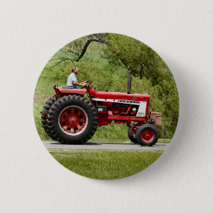 Red Tractor 6 Cm Round Badge