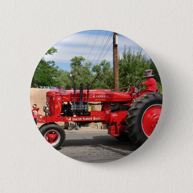 Red Tractor 6 Cm Round Badge (Front)