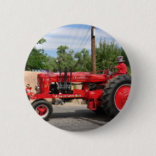 Red Tractor 6 Cm Round Badge
