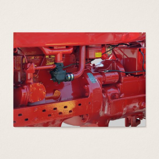 Red Tractor Engine Business Card