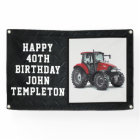 Red Tractor Happy Birthday Farming Equipment