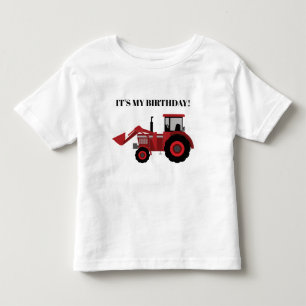 Red Tractor It's My Birthday Personalised Toddler T-Shirt