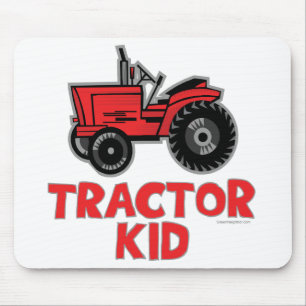 Red Tractor Kid Mouse Mat