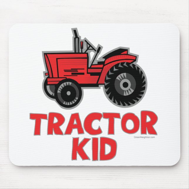 Red Tractor Kid Mouse Mat (Front)