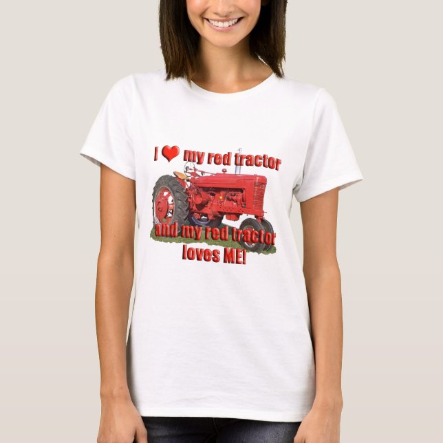 red_tractor_love T-Shirt (Front)