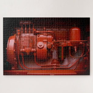 Red Tractor Motor. Jigsaw Puzzle