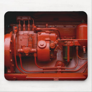 Red Tractor Motor Mouse Mat