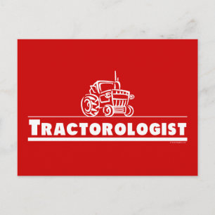 Red Tractor, Tractorologist Postcard