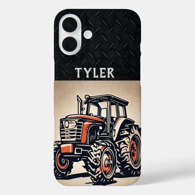 Red Tractor Vintage Cool Name Equipment Farm Case-Mate iPhone Case (Back)