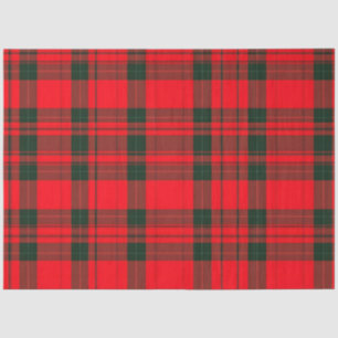 Red Traditional Plaid Tartan Popular Collection Tissue Paper
