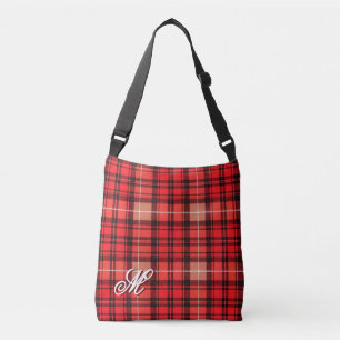 Red Traditional Plaid Tartan Trendy Collection Crossbody Bag