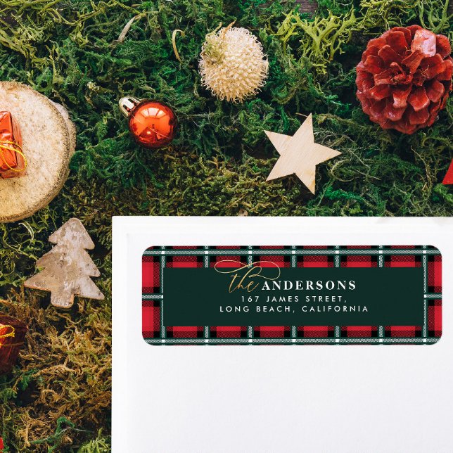 Red traditional tartan personalised christmas (Creator Uploaded)