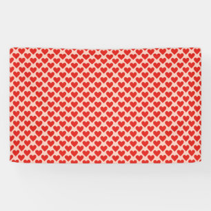 Red, traditional Valentine's day heart Banner