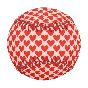 Red, traditional Valentine's day heart Baseball
