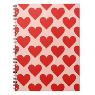 Red, traditional Valentine's day heart Notebook