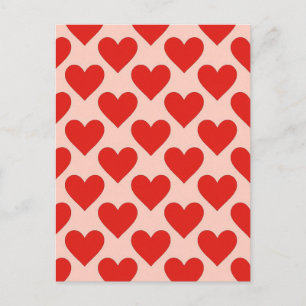 Red, traditional Valentine's day heart Postcard