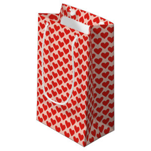Red, traditional Valentine's day heart Small Gift Bag