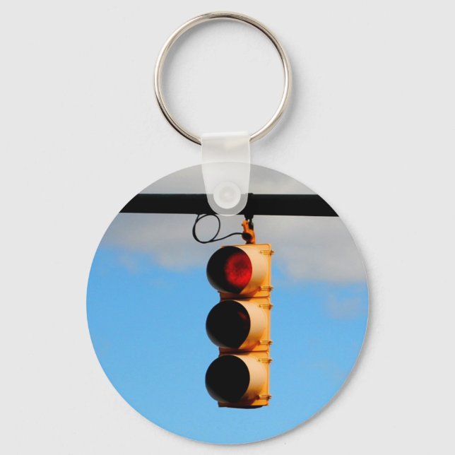 Red Traffic Light Key Chain (Front)