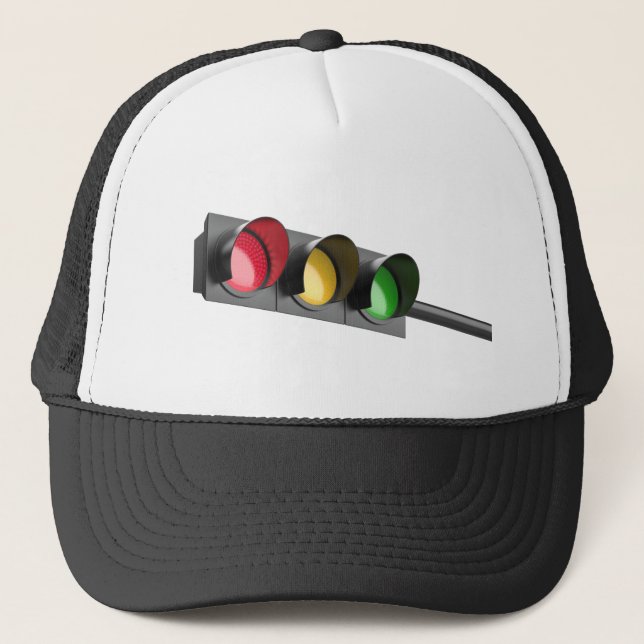 Red traffic light trucker hat (Front)