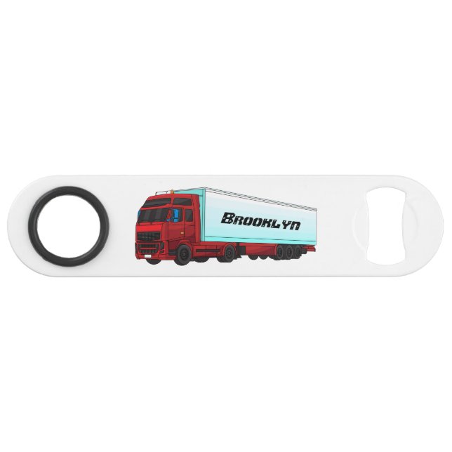 Red trailer truck illustration (Front (Horizontal))